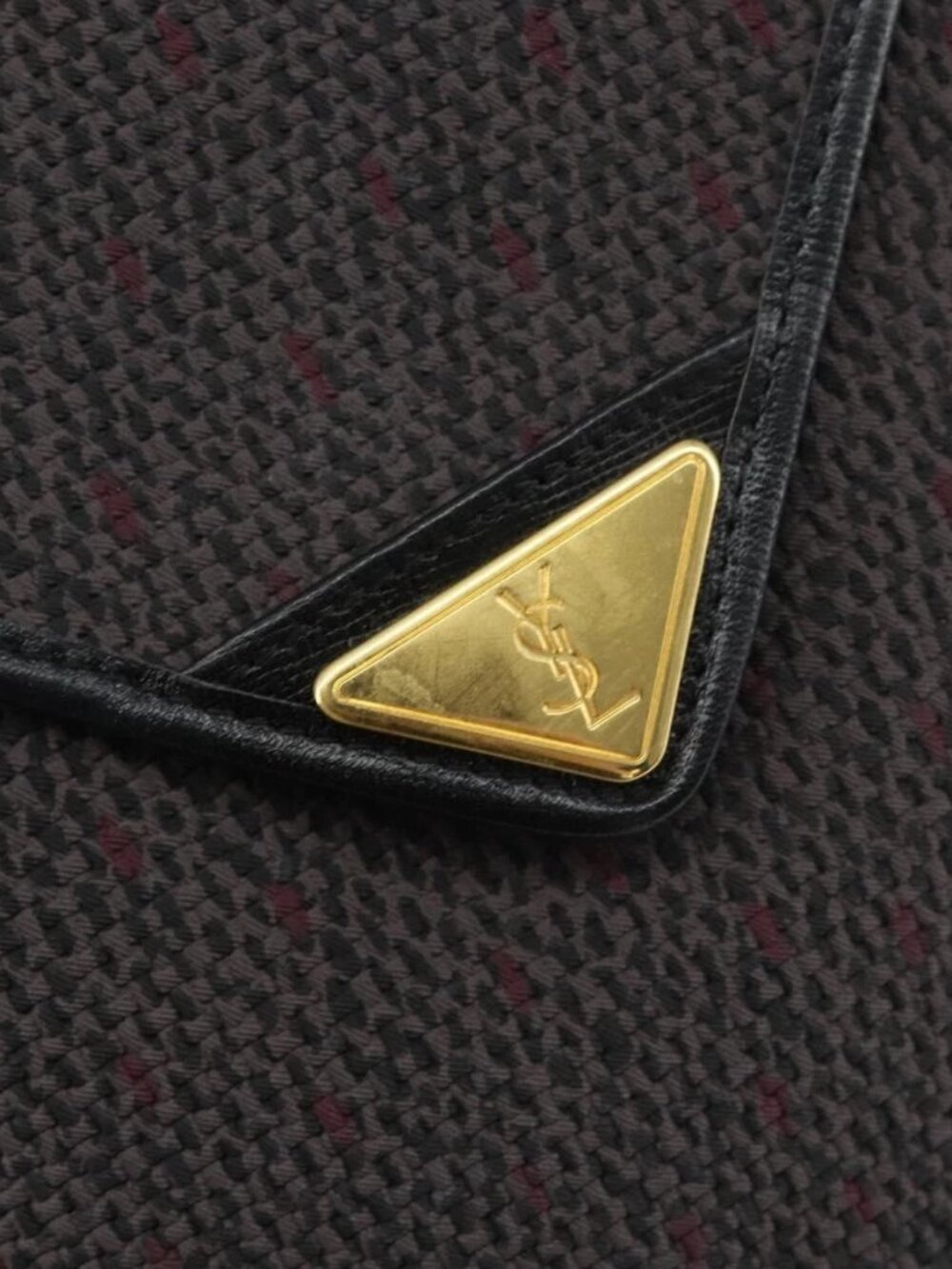 SAINT LAURENT Shoulder Bag PVC Leather Gray Gold Auth bs31403 - Picture 10 of 16